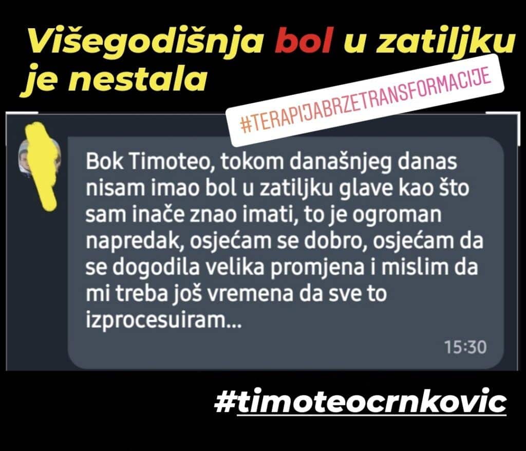 višegodišnja bol je nestala anksioznost